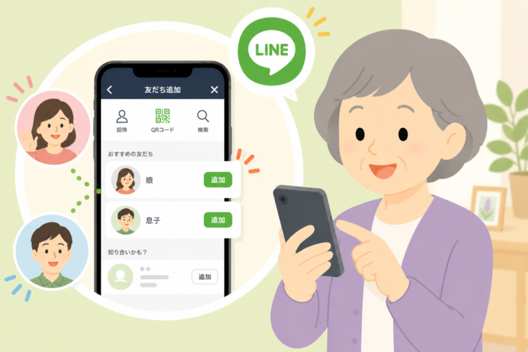 LINE で家族を友だち追加する方法｜QRコードと電話番号でつながるやさしい手順