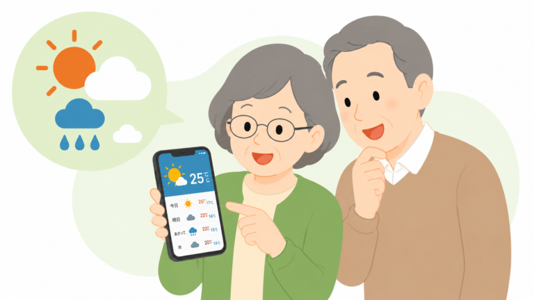 スマホで天気予報を見る方法｜毎日の暮らしに役立つやさしい使い方
