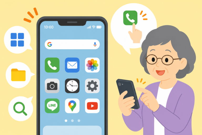 ホーム画面の見方とアプリの開き方｜スマホの基本が分かるやさしい入口