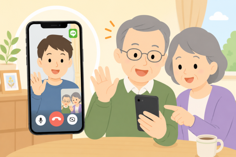 親と LINE のビデオ通話を始める手順｜離れて暮らす家族をぐっと近く