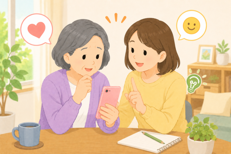 親にスマホを教えるとき、イライラしない伝え方｜家族が気持ちよく続けるコツ