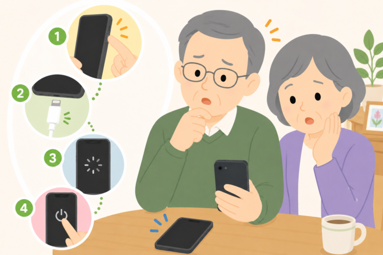 スマホの画面が暗い／反応しないときの確認手順｜あわてず試したいこと