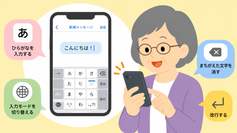 スマホの文字入力の基本｜ゆっくり打てば大丈夫な最初の一歩